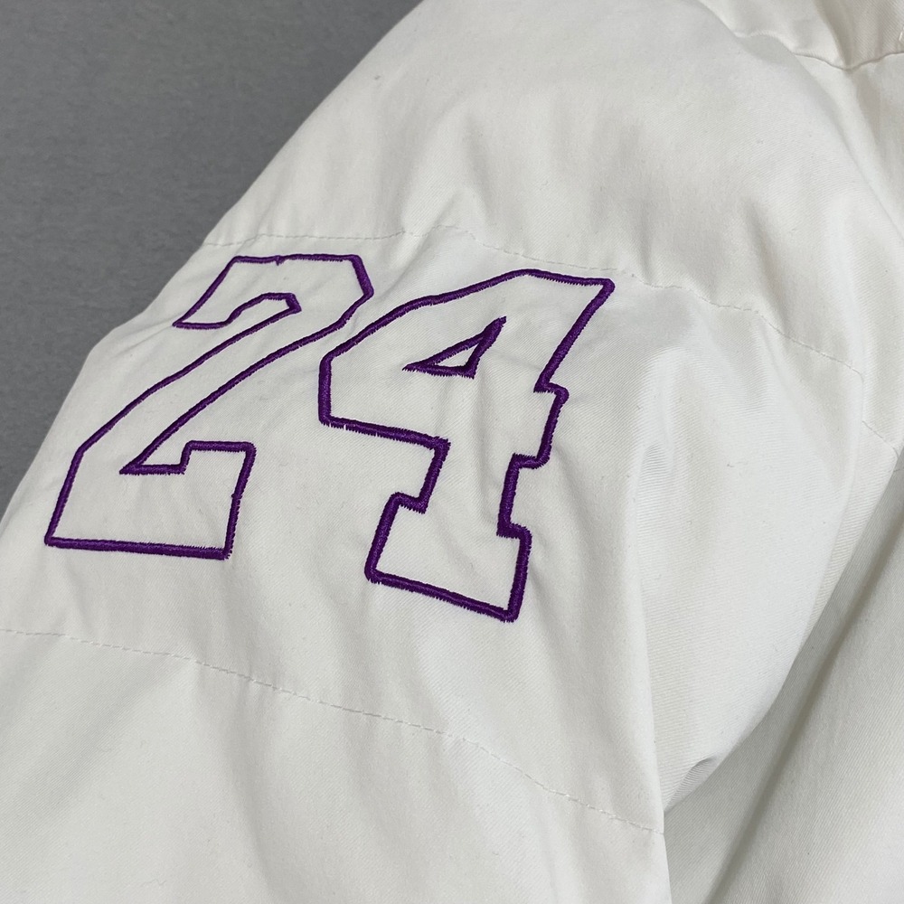Skate Park Los Angeles Black Mamba Puffer Varsity Jacket White Purple Mens Large - Picture 9 of 11